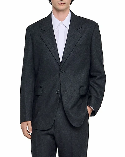 Sandro Classic Wool Suit Jacket