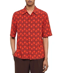 Sandro Loose Fit Rope Print Shirt