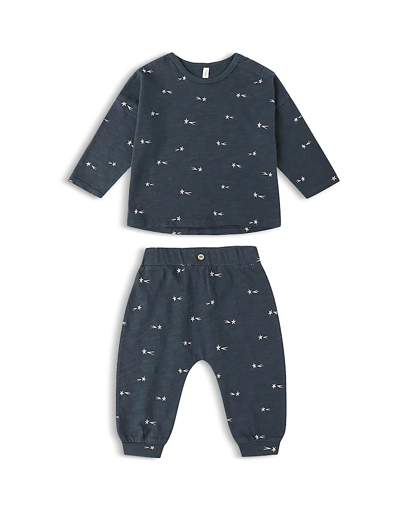 Rylee + Cru Boys' Star Print Long Sleeved Tee & Pants Set - Baby