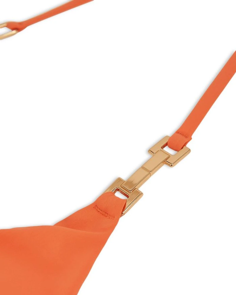 Riah Fixed Triangle Bikini Top with Trim