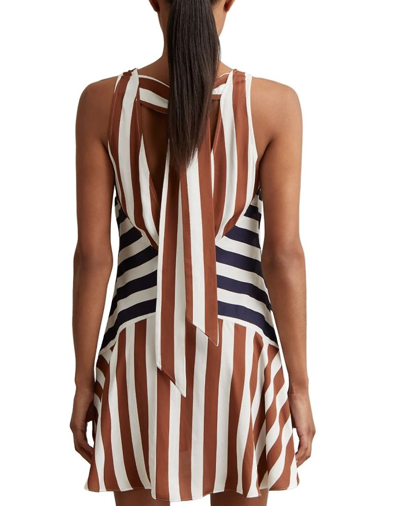 Esme Printed Stripe Flippy Dress