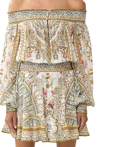 Camilla Silk Off-the-Shoulder Dress
