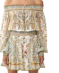 Camilla Silk Off-the-Shoulder Dress