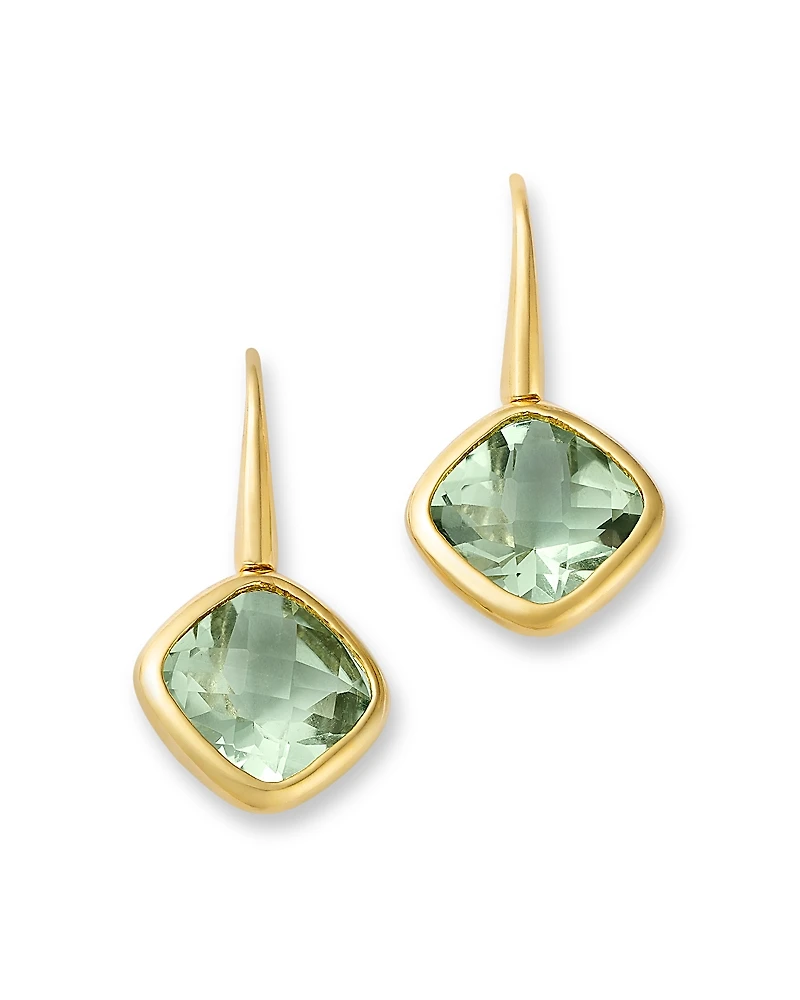 Bloomingdale's Fine Collection Prasiolite Bezel Drop Earrings