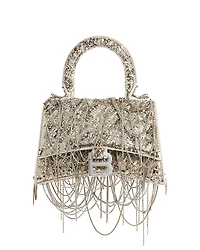 Balenciaga Hourglass Handbag with Chain Embroidery