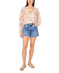 Tasseled Tie Neck Top