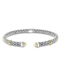 Lagos 18K Yellow Gold & Sterling Silver Signature Caviar Versa Cuff Bracelet