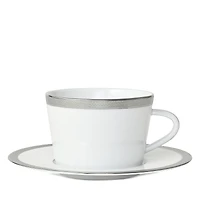 Bernardaud Maille Platinum Teacup and Saucer Set
