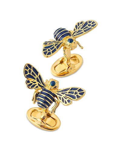 Jan Leslie Blue Bee Cufflinks