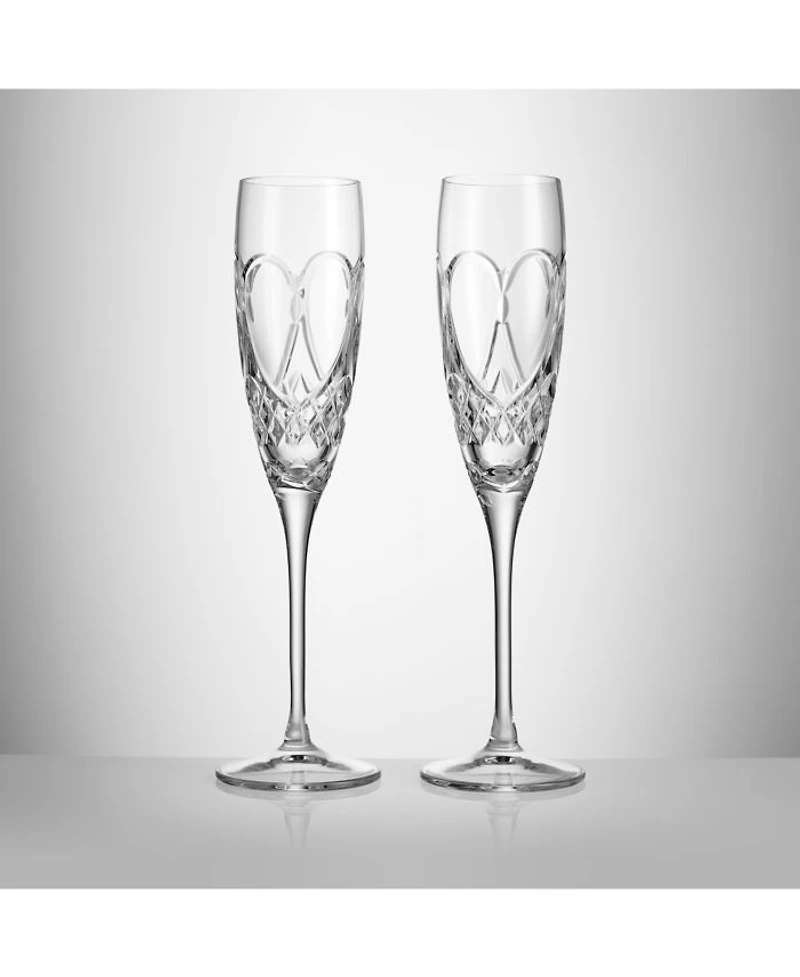 Love True Love Champagne Flutes, Set of 2