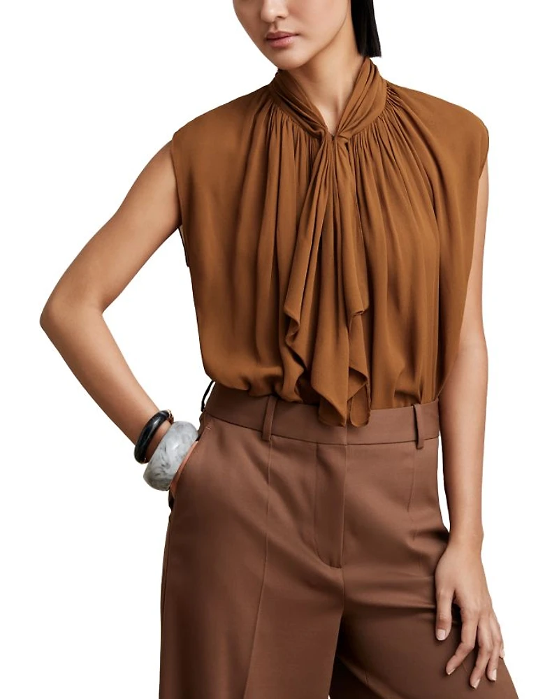 Lucy Ruffle Sleeveless Top