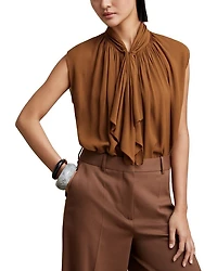 Lucy Ruffle Sleeveless Top