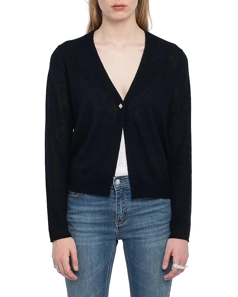 Zadig & Voltaire Manylla Cashmere V Neck Cardigan Sweater
