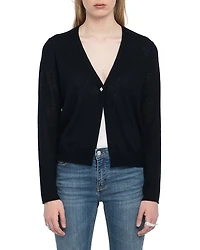 Zadig & Voltaire Manylla Cashmere V Neck Cardigan Sweater