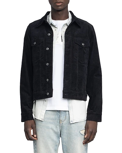 Zadig & Voltaire Bases Velvet Trucker Jacket