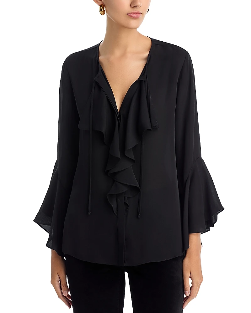 Kobi Halperin Turner Silk Ruffle Blouse