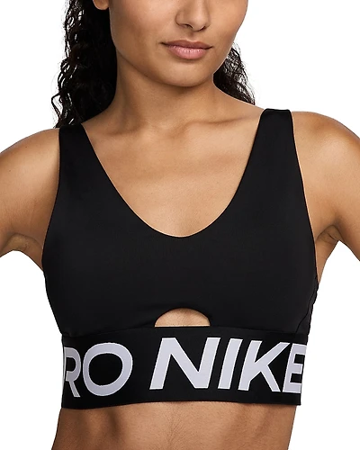 Nike Indy Logo Tape Plunge Bra