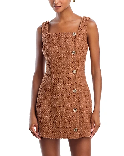 French Connection Structured Tweed Mini Dress