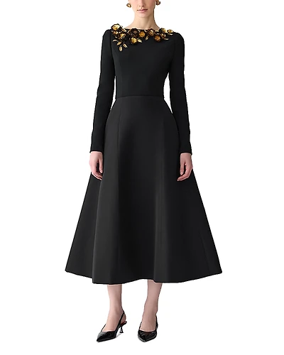 Carolina Herrera Embellished Silk Dress
