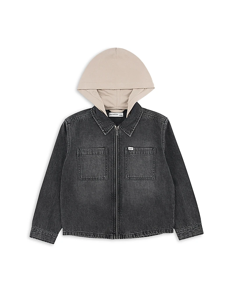 Abercrombie kids Boys' & Fitch Hooded Denim Jacket - Little Kid, Big Kid