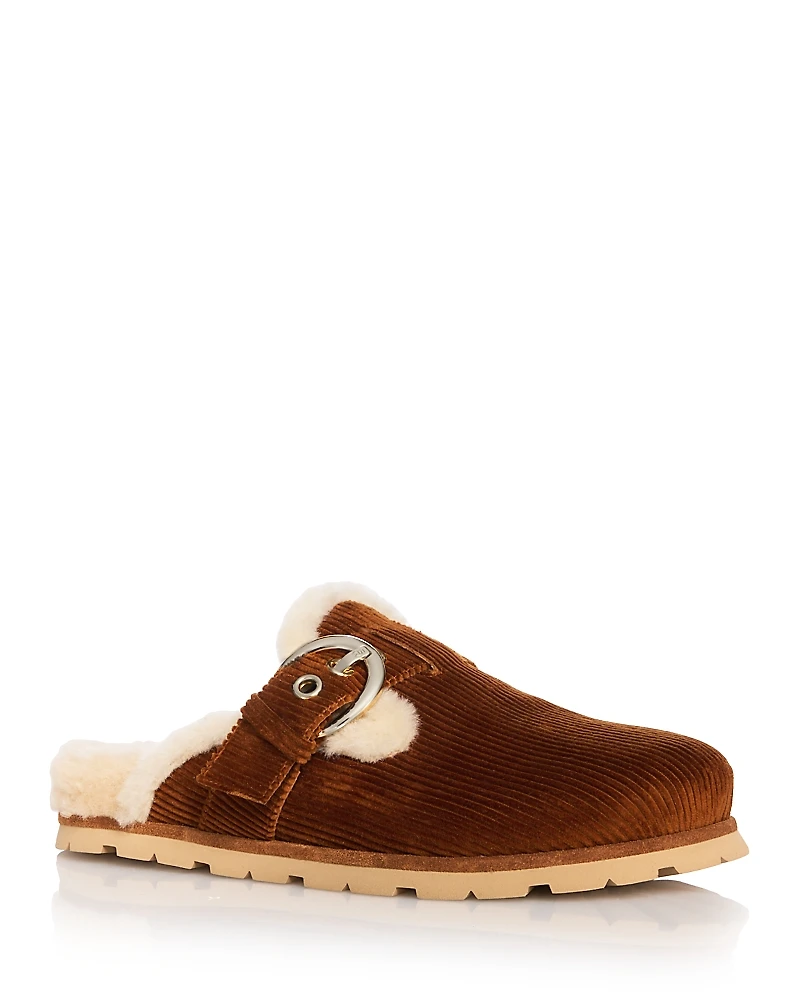 Stuart Weitzman Women's Chrystie Shearling Clogs