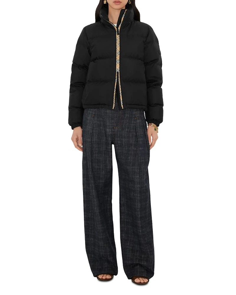Ambleside Check Trim Puffer Jacket