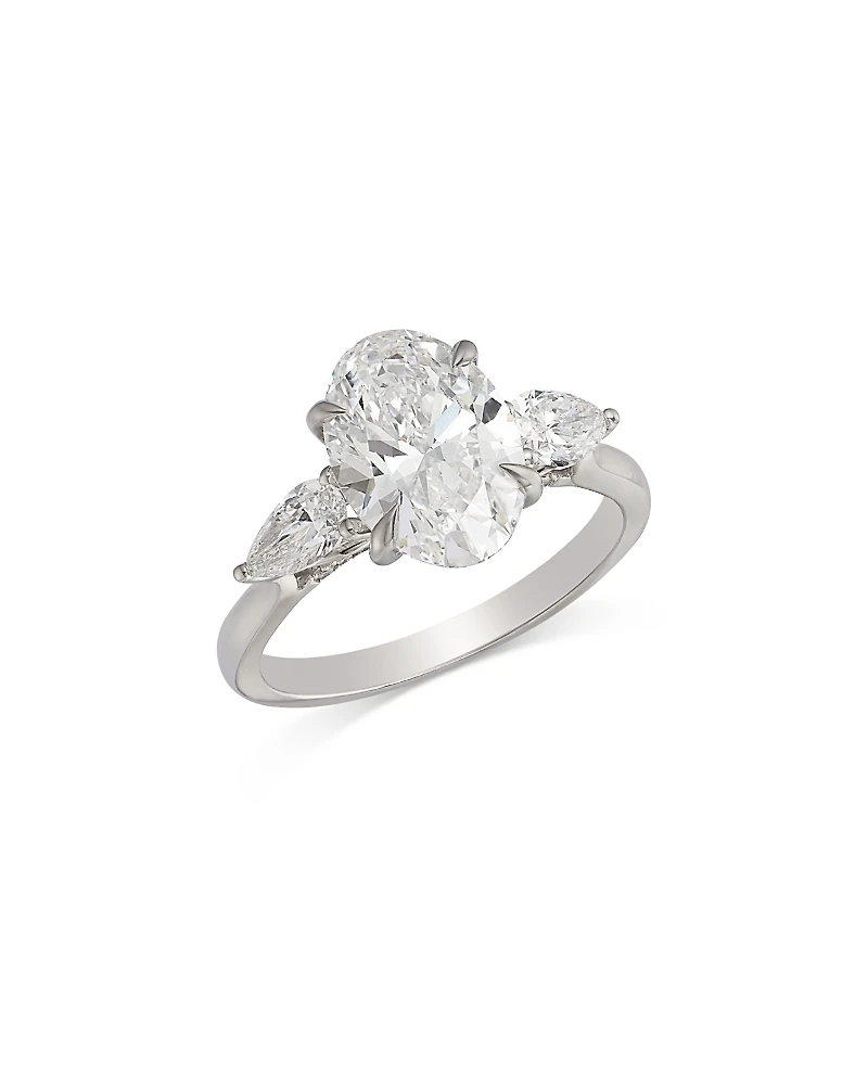 Bloomingdale's Fine Collection Certified Lab Grown Diamond Oval & Pear Engagement Ring