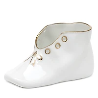 Herend Porcelain Golden Edge Baby Shoe Figurine