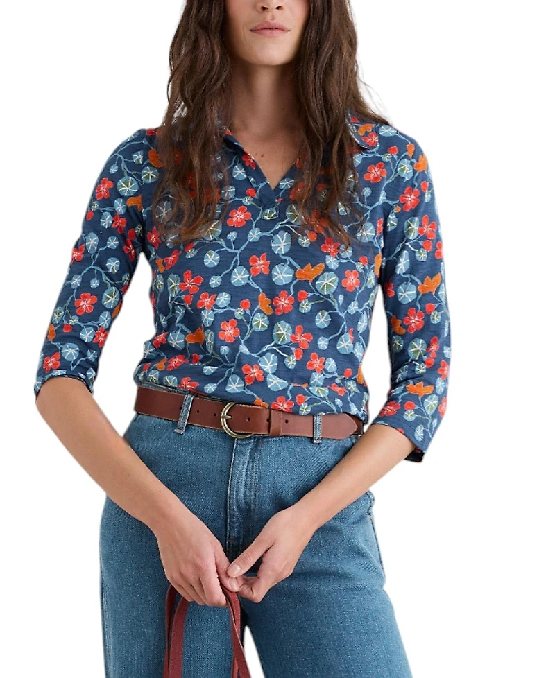 Seasalt Cornwall Women's Wavecrest Quarter Sleeve Top