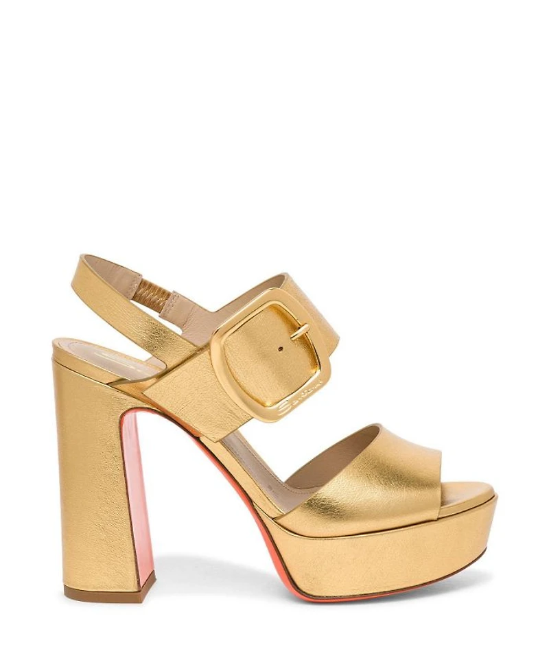 Women's Laminated Leather High-Heel Sandal