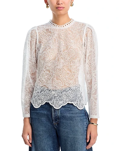 Aqua Lace Long Sleeve Top - Exclusive