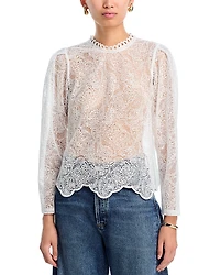 Aqua Lace Long Sleeve Top - Exclusive