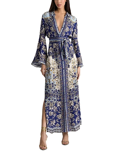 Alice and Olivia Chassidy Bell Sleeve Maxi Dress