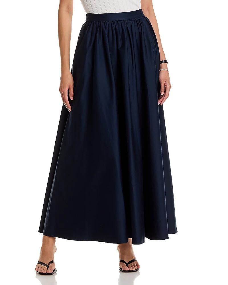 French Connection Sateen Weave Cotton Maxi Skirt