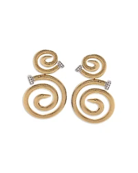 David Webb Diamond Tip Spiral Nail Earrings