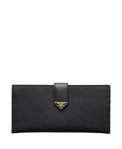 Large Saffiano And Leather Wallet