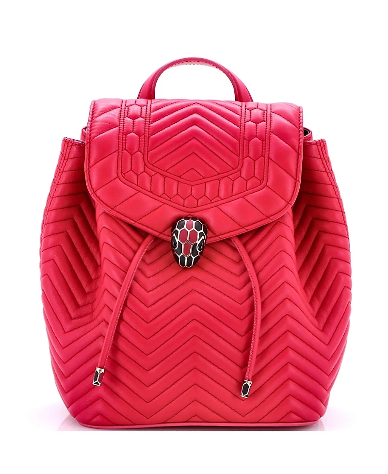Pre-Owned Bvlgari Medium Serpenti Forever Backpack Quilted Leather