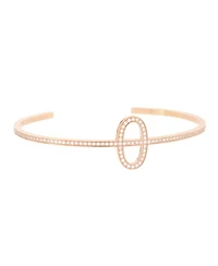 Chaine d'Ancre Contour Cuff Bracelet 18K Rose Gold with Diamonds