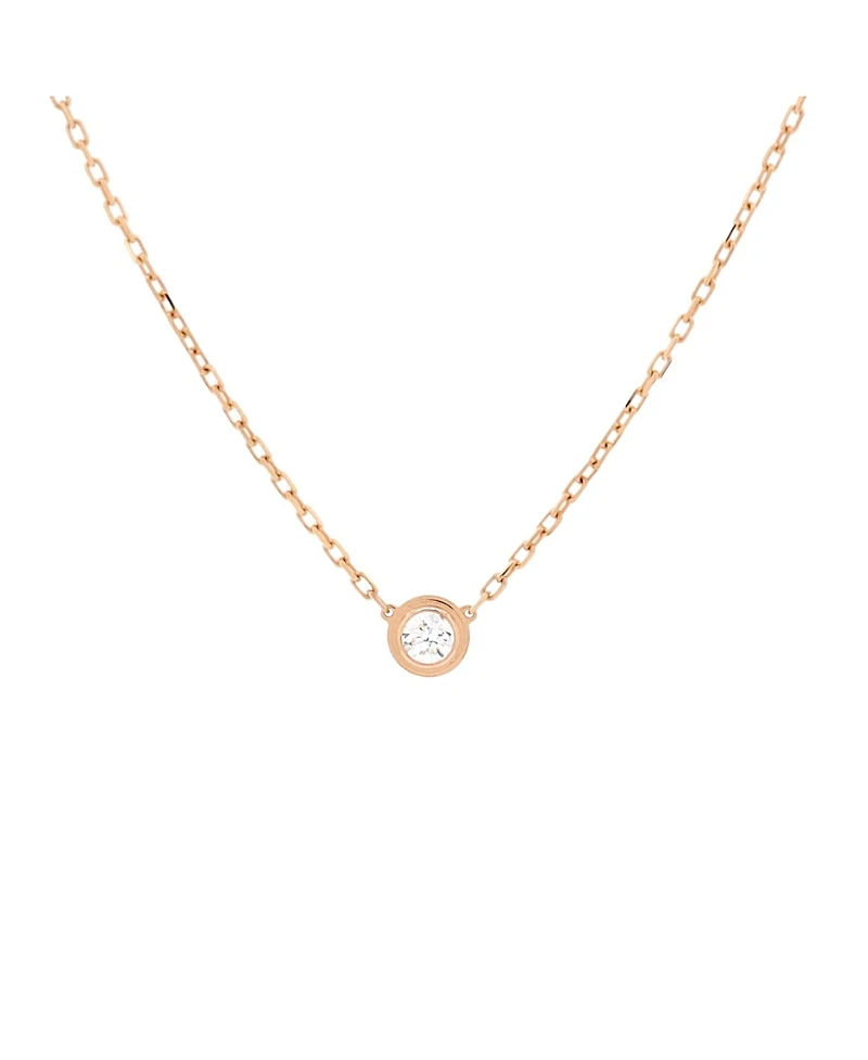 Pre-Owned Cartier Large Cartier D'Amour Pendant Necklace 18K Rose Gold with Diamond