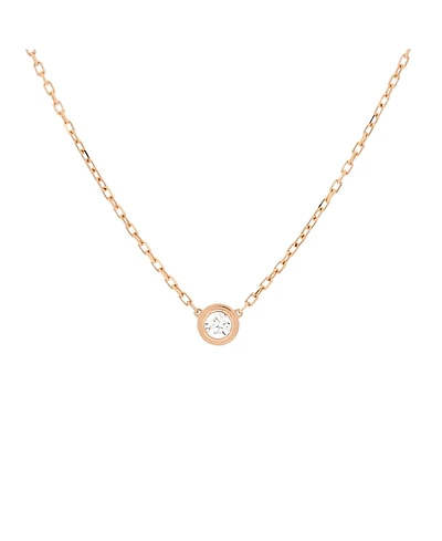 Pre-Owned Cartier Large Cartier D'Amour Pendant Necklace 18K Rose Gold with Diamond