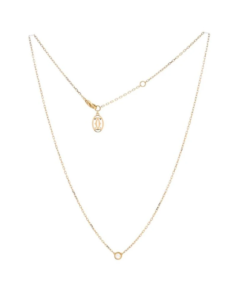 Small Cartier D'Amour Pendant Necklace 18K Gold and Diamond