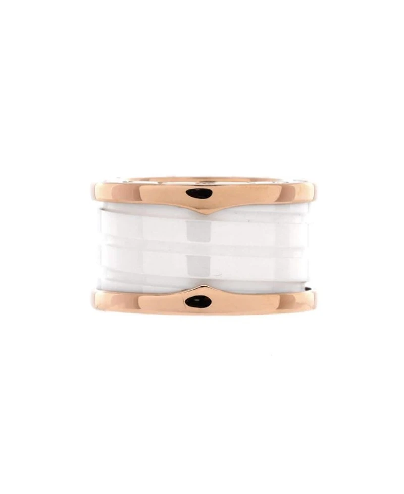 B.Zero1 Three Band Ring 18K Rose Gold and Ceramic