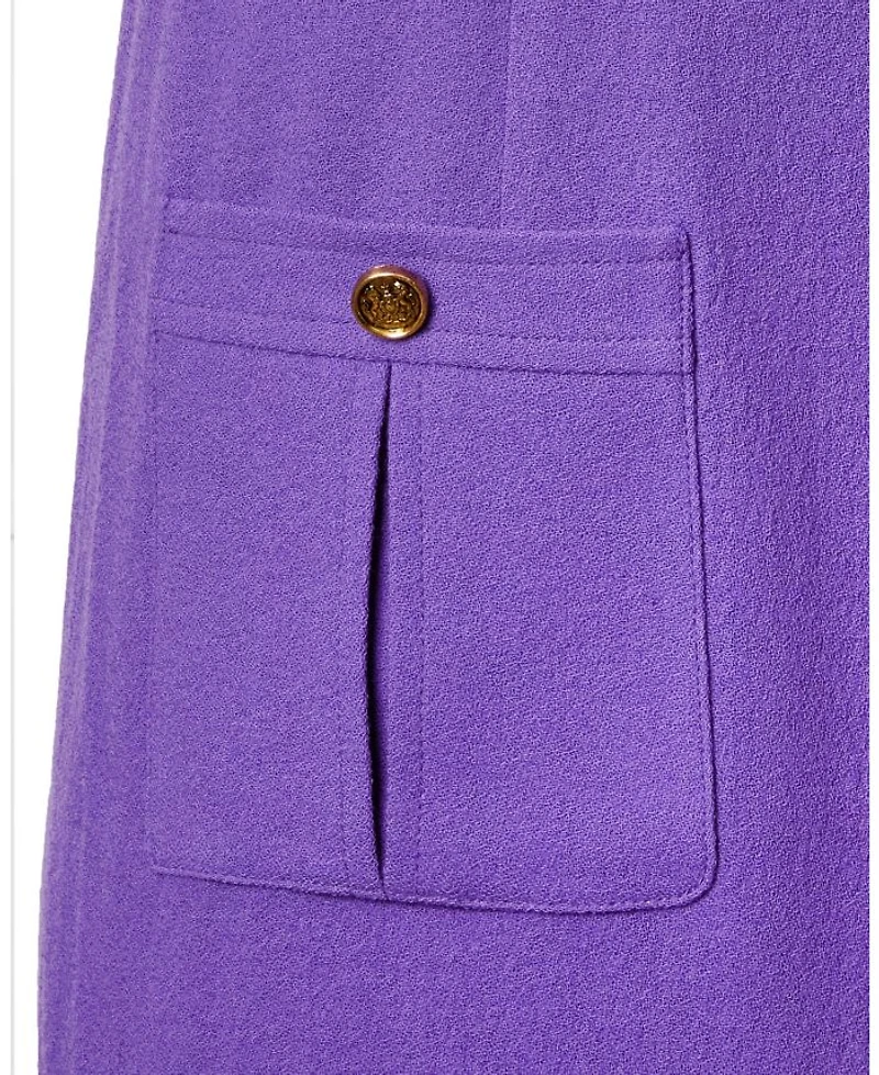 Fanny A Line Luxury Wool Crepe Midi Dress