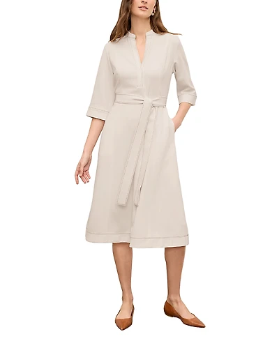 M. m.LaFleur Lauleh Women's Everyday Crepe with Topstitch Dress