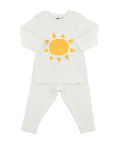 Unisex Sun Slub Applique Two Piece Set - Baby
