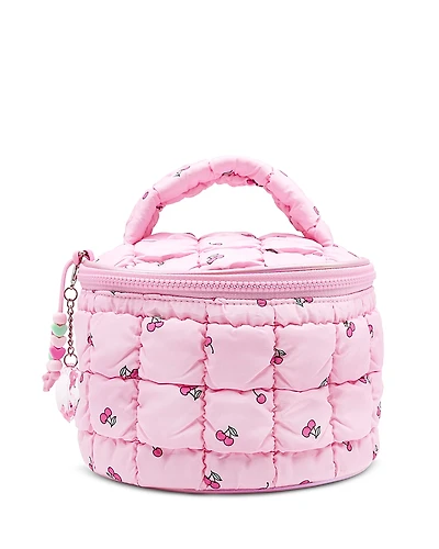 Omg Accessories Cherry Print Scrunch Round Train Case