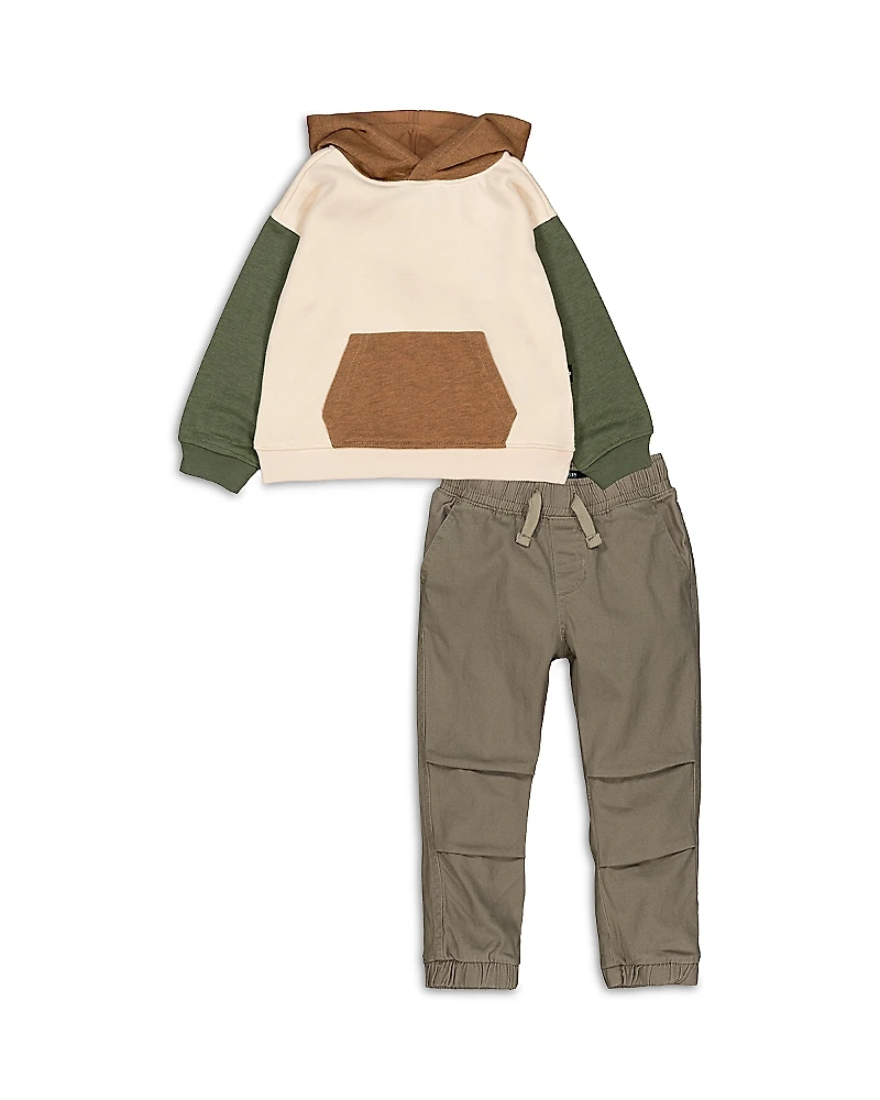 Joe's Jeans Boys' Color Blocked Hoodie & Stretch Twill Jogger Pants Set - Little Kid