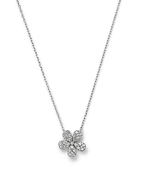 Bloomingdale's fine Collection Diamond Pave Flower Pendant Necklace