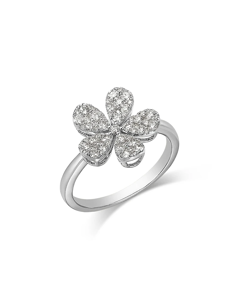Bloomingdale's Fine Collection Pave Diamond Flower Ring