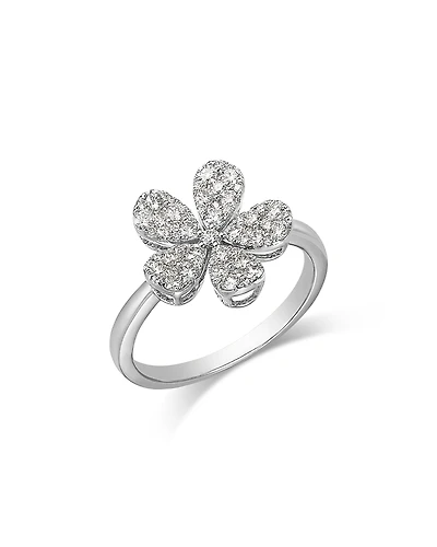 Bloomingdale's Fine Collection Pave Diamond Flower Ring
